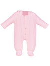 Pink Knitted Pramsuit Snowsuit / Pramsuit Dandelion 