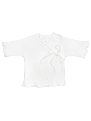 Organic Cotton White Ribbon Tie Wrap Top Top / T-shirt Fixoni 