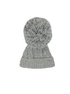 Grey Cable Knitted Pom Pom Hat Hat Little Mouse Baby Clothing and Gifts Ltd 