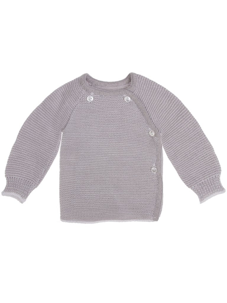 Knitted Grey Cardigan Cardigan / Jacket La Manufacture de Layette 