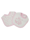 Pink "Sweet Hugs" Little Llama & Bunny Bib 2 Pack Dribble Bib Tiny Chick 