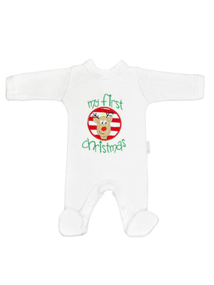 My First Christmas Premature Baby Sleepsuit Little Lumps 