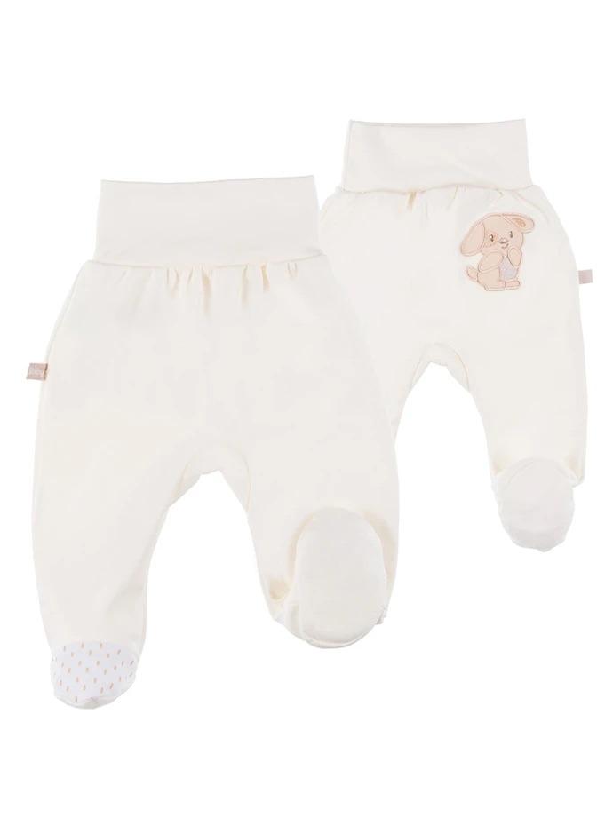 Embroidered Puppy Trousers & Top Set - Cream Top & Trousers EEVI 