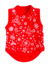 Festive Incubator Vest, Red, Premium 100% Organic Cotton Bodysuit / Vest Tiny & Small 