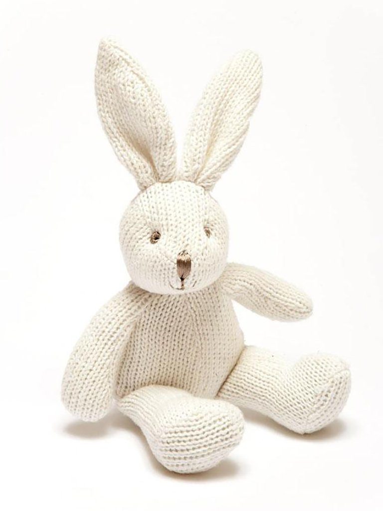 White Bunny Rattle: Fairtrade and Organic Rattle Best Years 