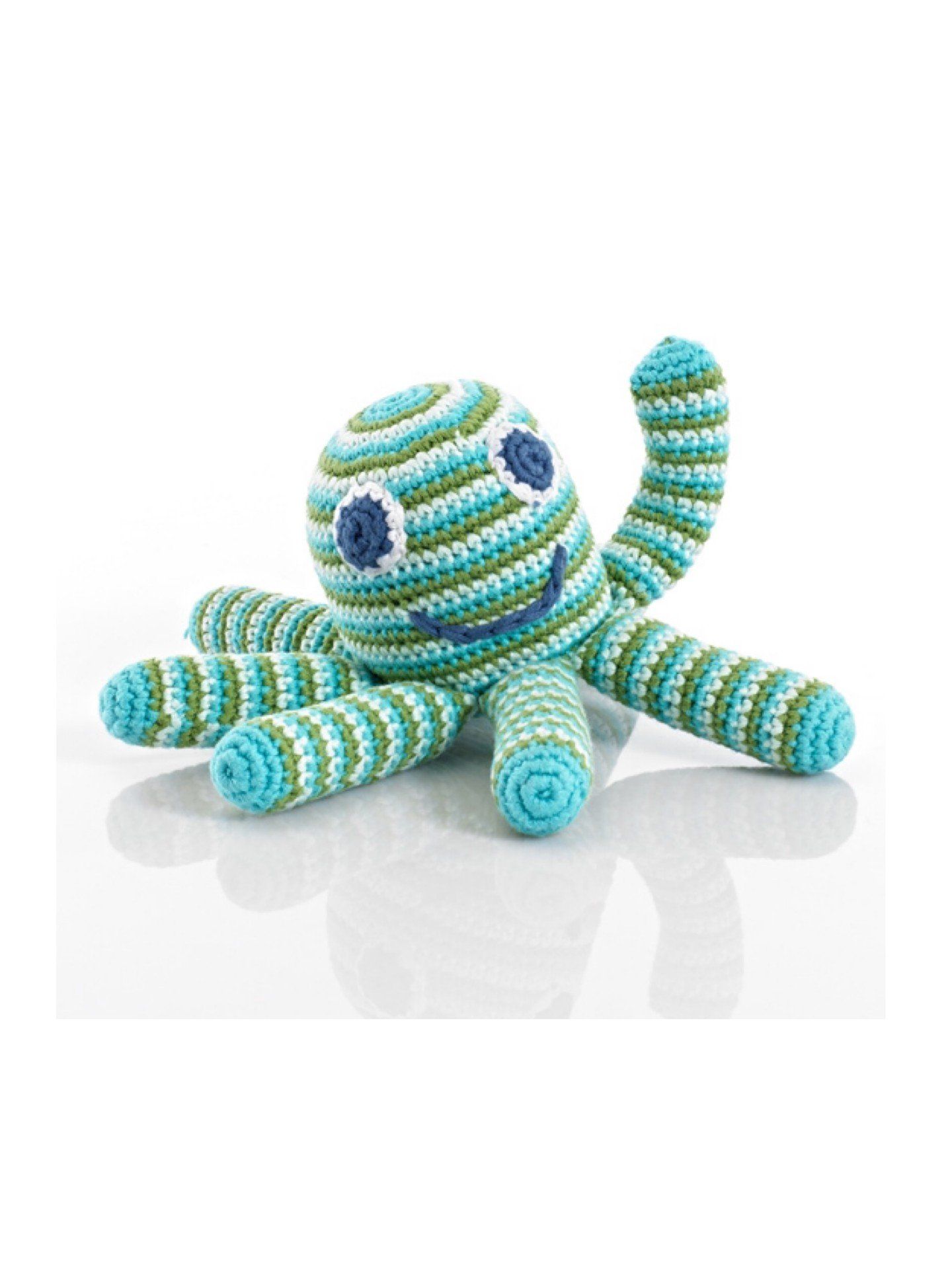 X Large Crochet Stripe Octopus Toy Pebble Toys 