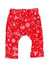 Festive leggings, Red, Premium 100% Organic Cotton Leggings Tiny & Small 