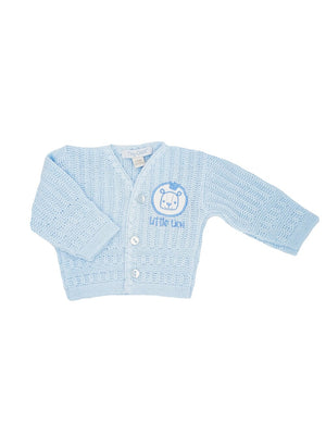 Blue "Little Lion" Cardigan Cardigan / Jacket Tiny Chick 