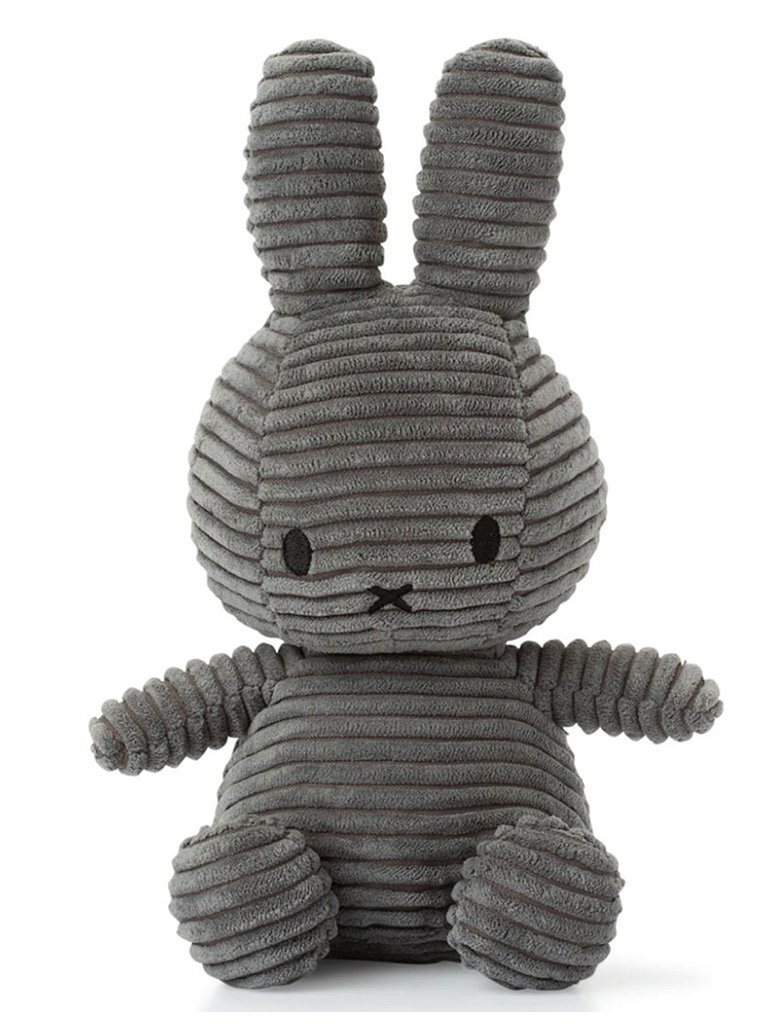 Miffy Corduroy Plush Toy - Grey Toy Miffy 