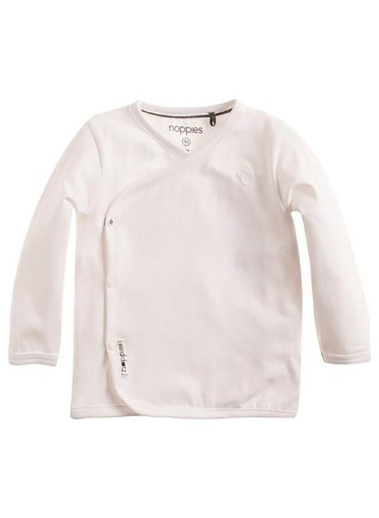 Long Sleeve Wrap-over Top - White (4-7lb & Newborn) Top / T-shirt Noppies 