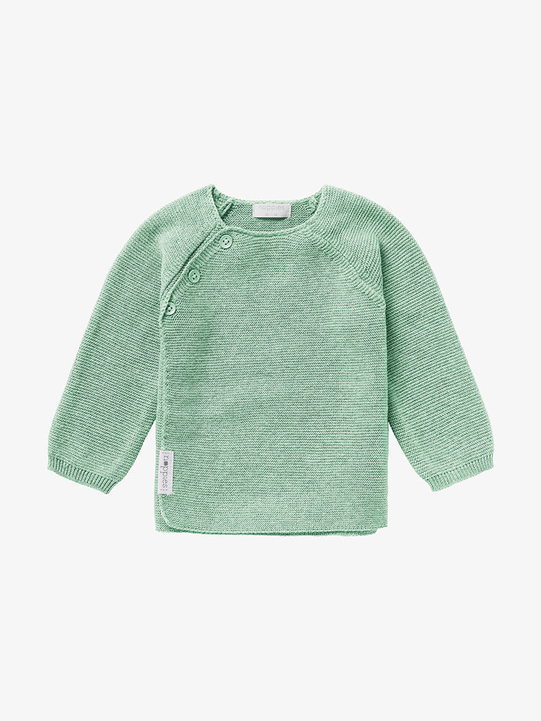 Organic Cotton Knitted Cardigan - Mint (Tiny Baby, 4-7lb) Cardigan / Jacket Noppies 