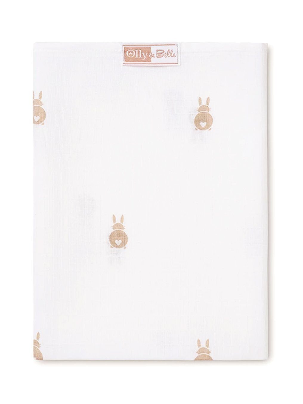 Bunny Print 100% Cotton Muslin Square By Olly & Belle Muslin Olly & Belle 