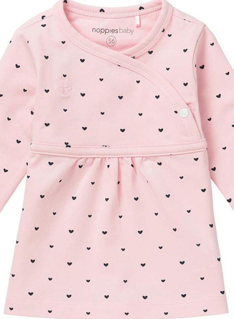 Pink Heart Wrapover Dress Dress Noppies 