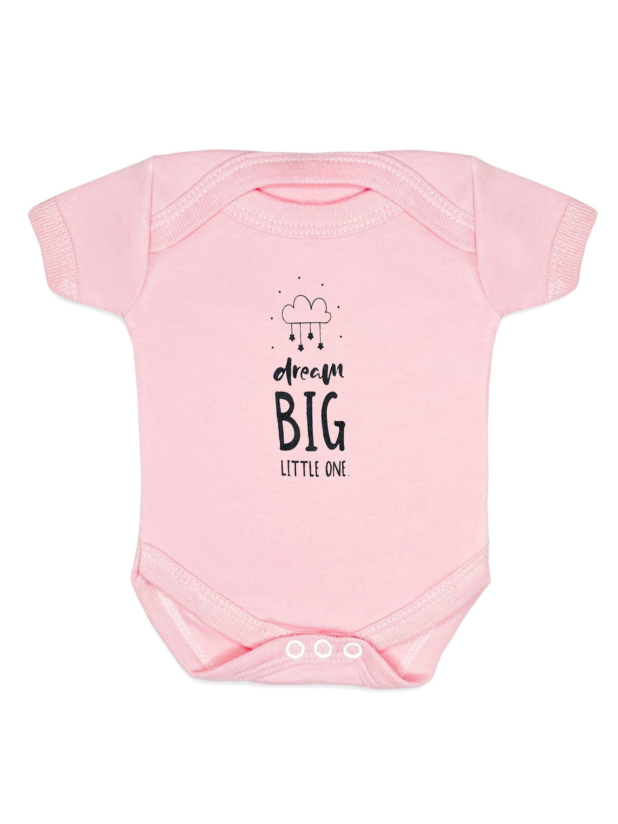 "Dream Big Little One" Bodysuit - Pink Bodysuit / Vest Little Mouse Baby Clothing & Gifts 