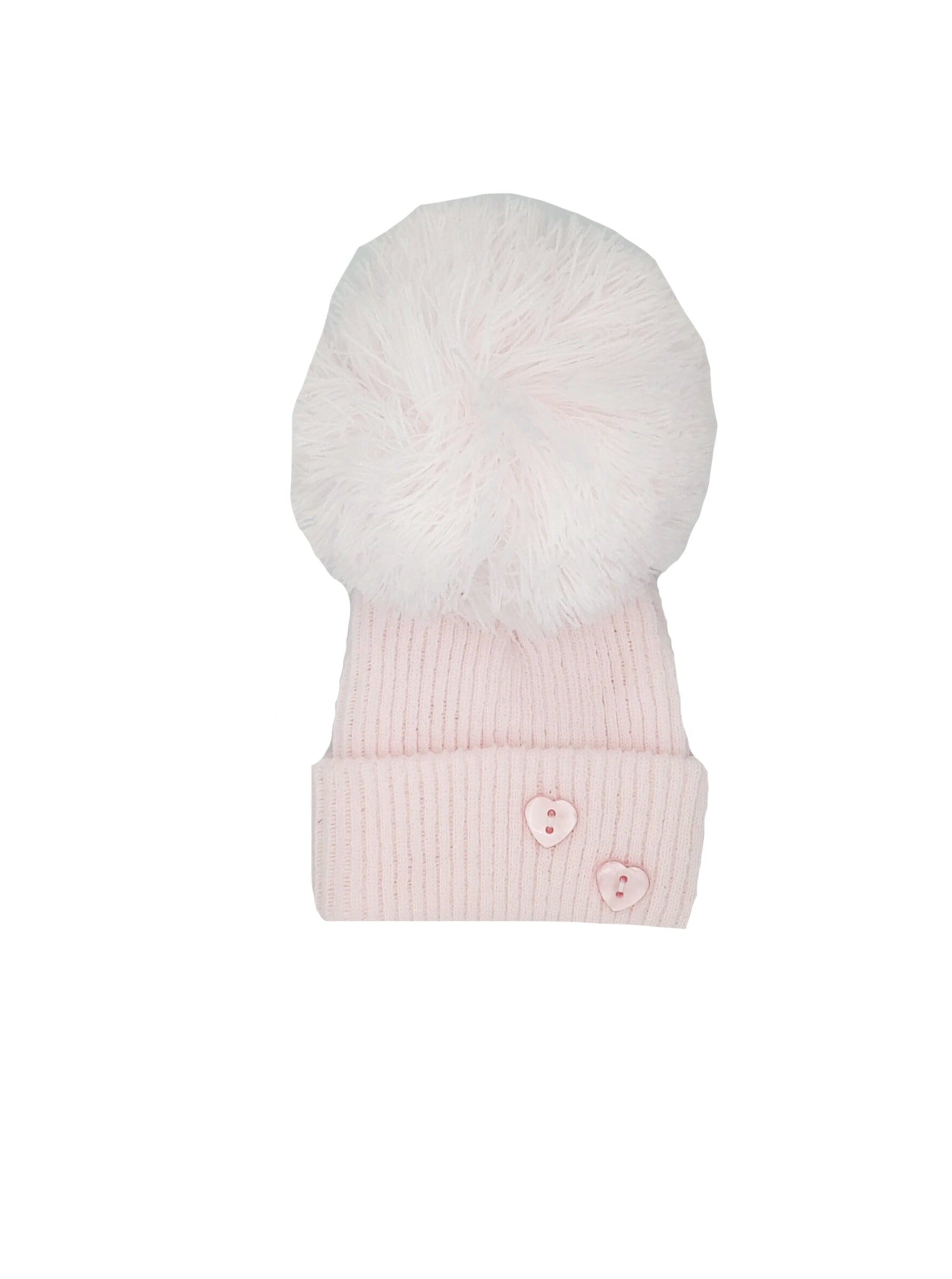 Pink Knitted Pom Pom Hat Hat Little Mouse Baby Clothing and Gifts Ltd 