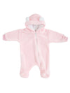 Pink Fleece Pramsuit Snowsuit / Pramsuit Little Lumps 