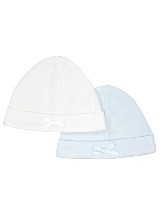 2 Pack of Hats - White and Blue Hat Tiny Chick 