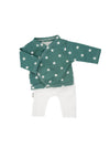 Top & Trouser Set, Green & White Stars Top & Trousers Little Lucas 