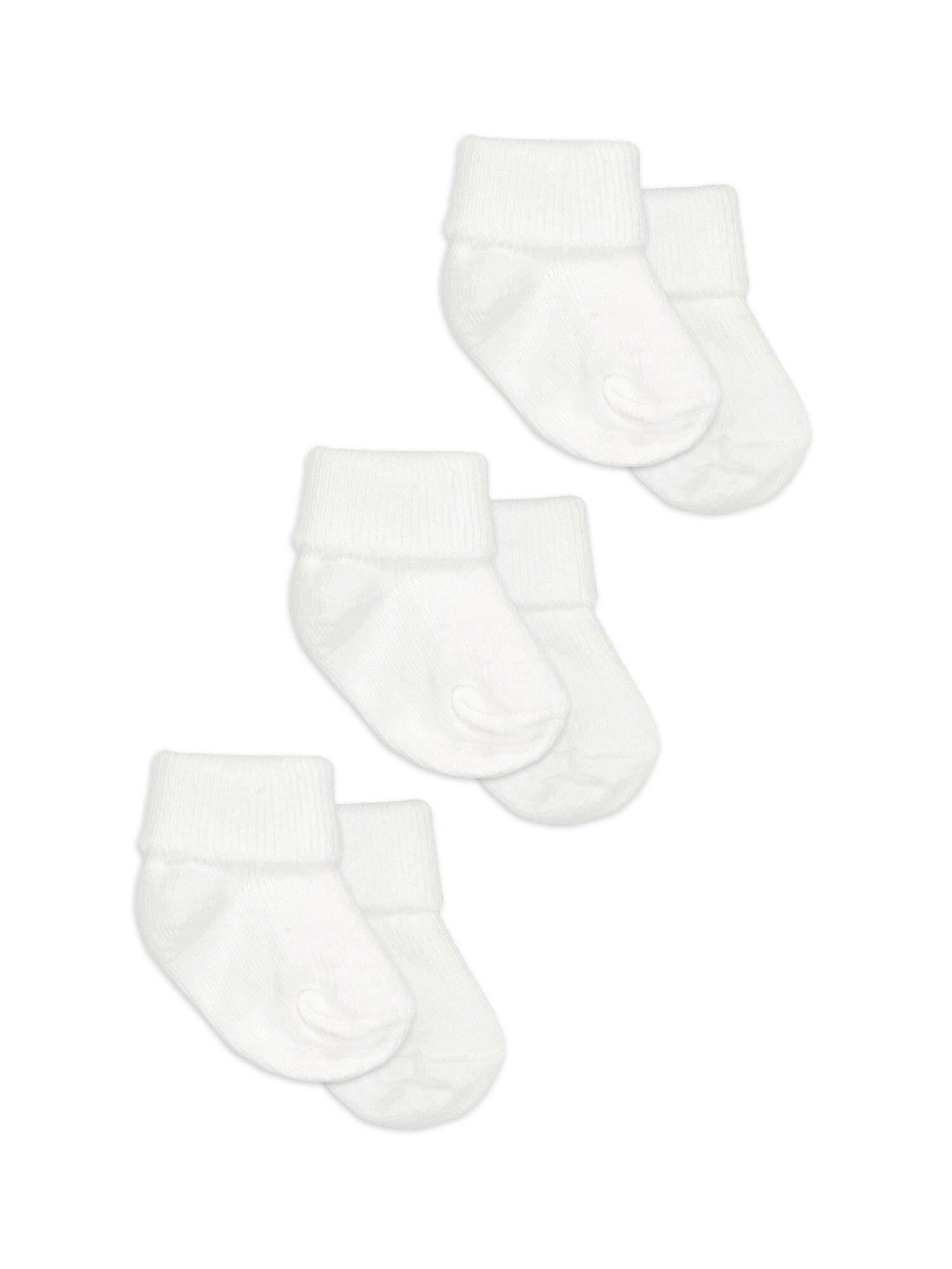 Tiny Baby Socks, White, 3 Pack Socks Little Mouse Baby Clothing & Gifts 