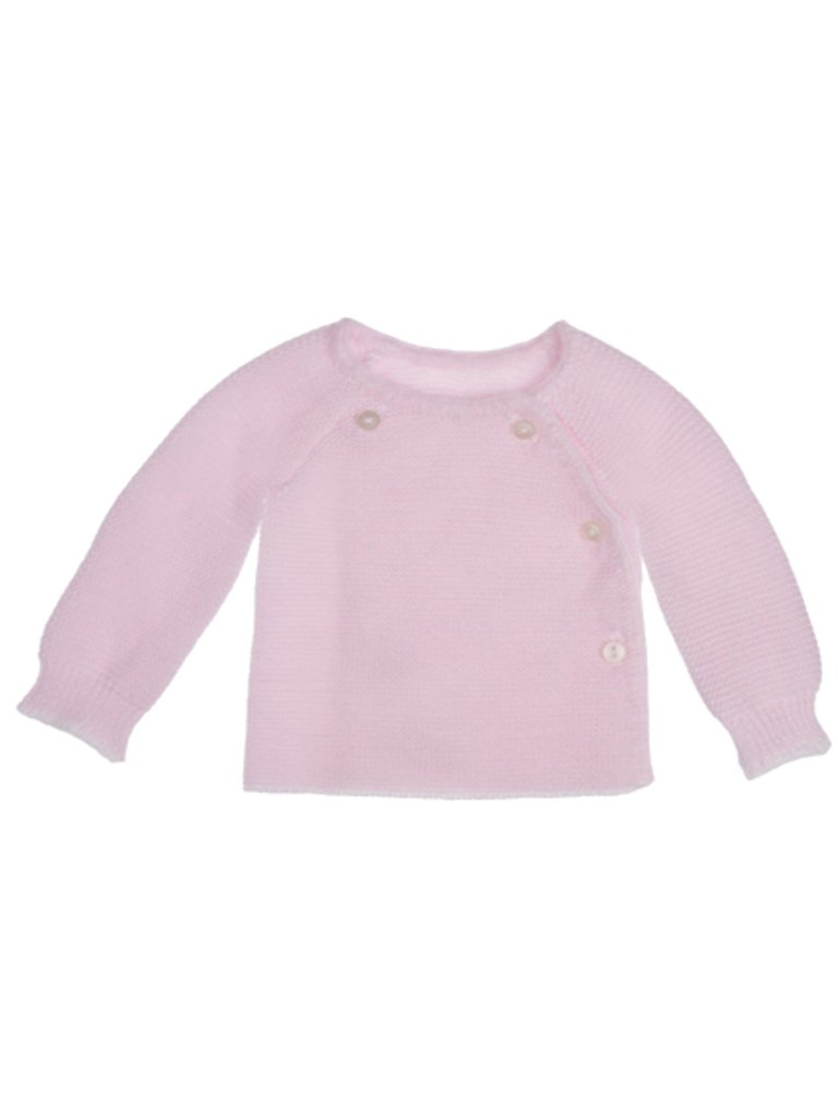 Knitted Pale Pink Cardigan Cardigan / Jacket La Manufacture de Layette 