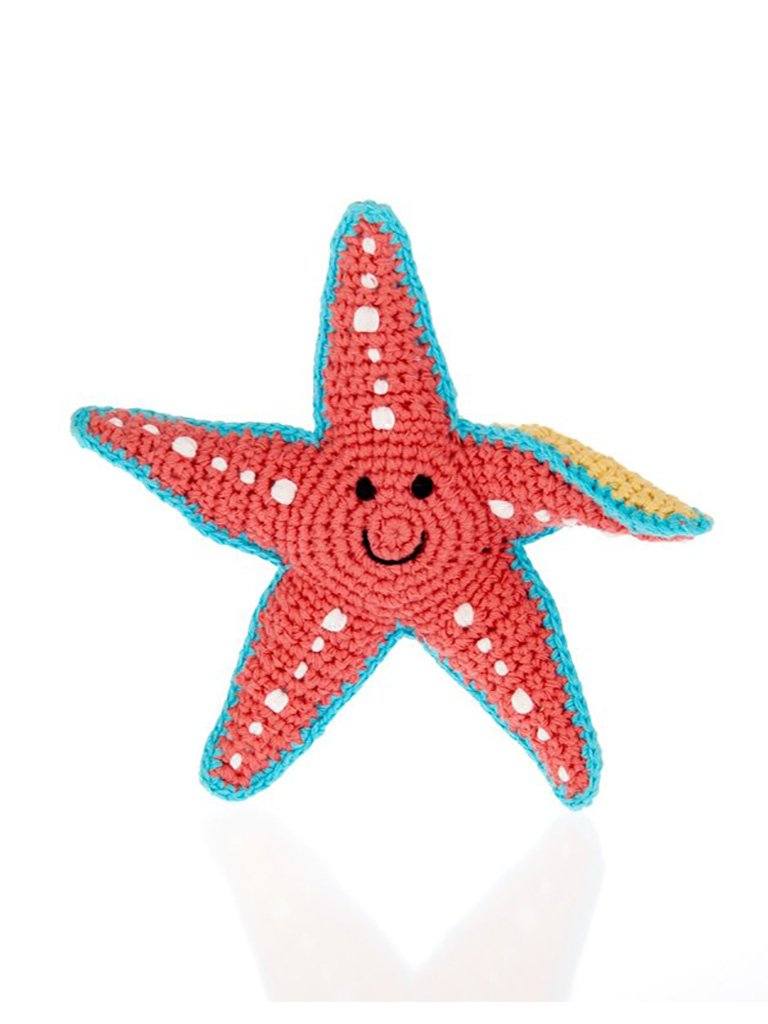 Crochet Starfish - Fair Trade Rattle Toy, Pebble Toys Toy Pebble Toys 