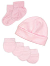 Premature Baby Hat, Socks and Mitts Set - Pink (3-5lb) Hat, Mitts & Booties Set Little Mouse Baby Clothing & Gifts 