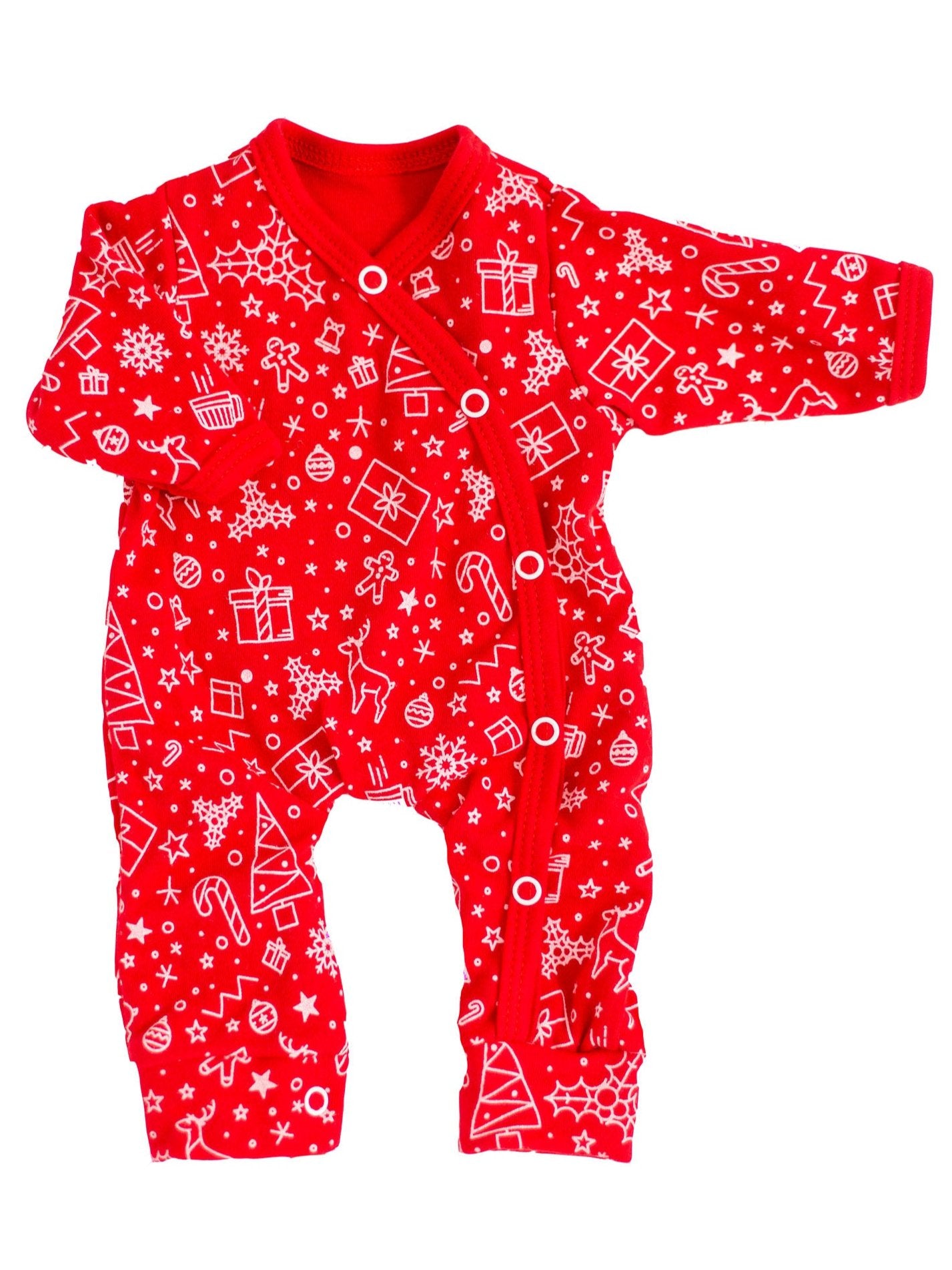 Premature Baby Christmas Sleepsuit, 100% Organic Cotton Sleepsuit / Babygrow Tiny & Small 