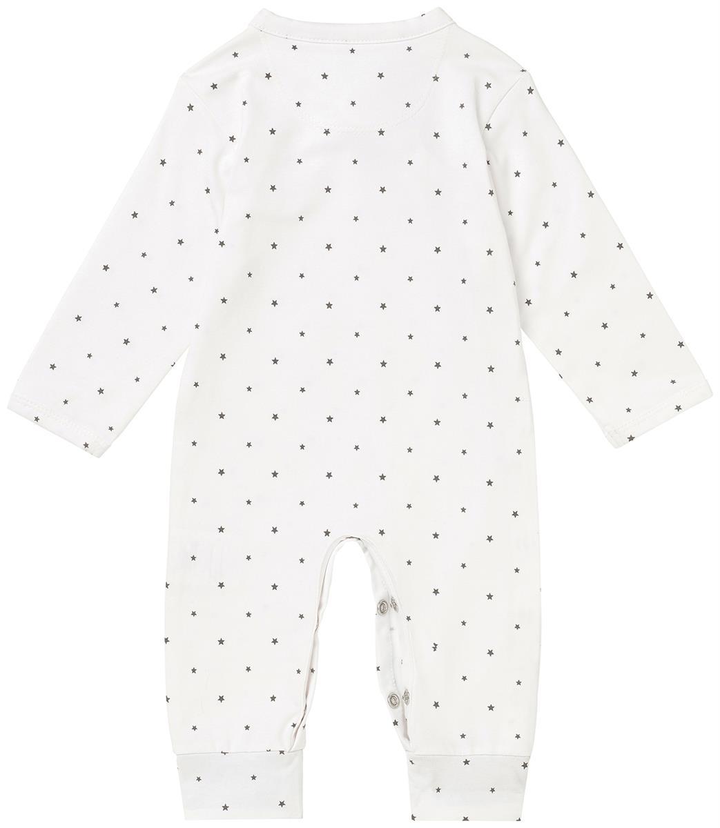 Sleepsuit - White With Star Print Sleepsuit / Babygrow Noppies 