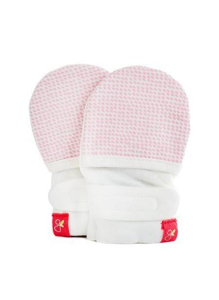 Stay-On Scratch Mitts - Pink Drops Scratch Mitts Goumikids 