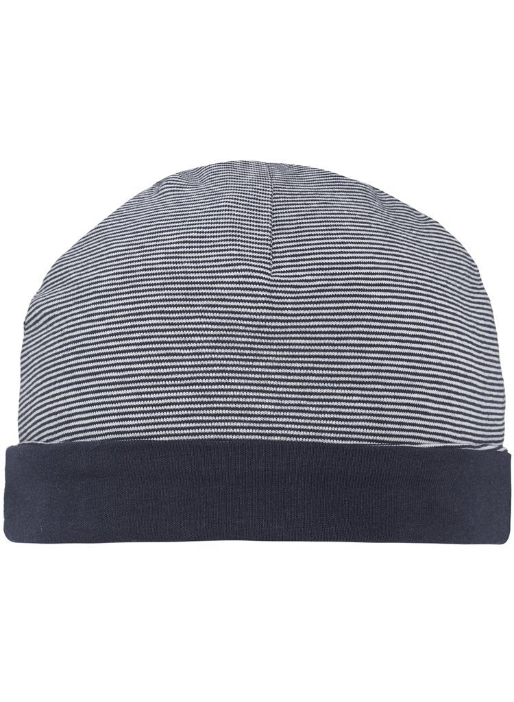 Navy Stripe Hat - Reversible Hat Noppies 