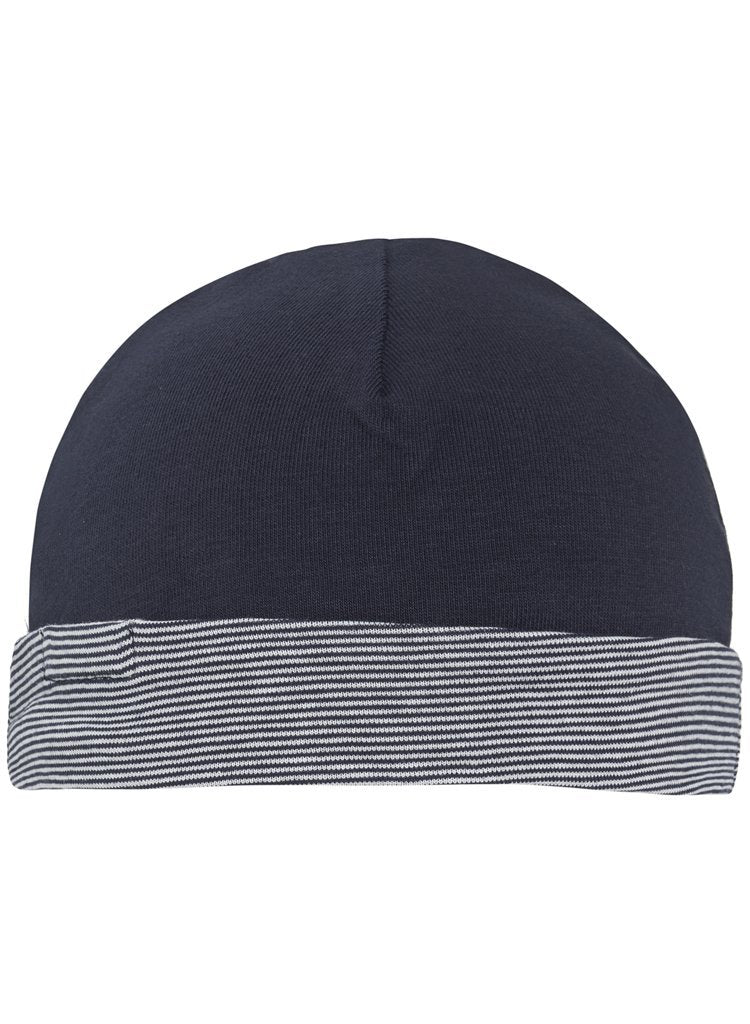 Navy Stripe Hat - Reversible Hat Noppies 