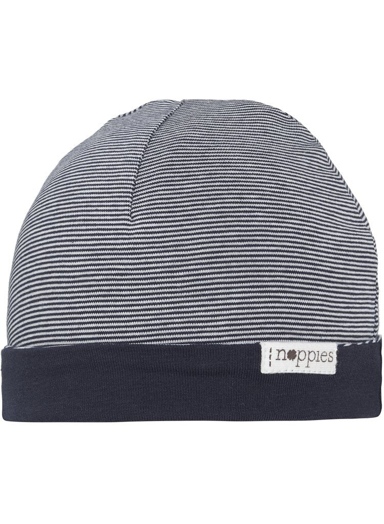 Navy Stripe Hat - Reversible Hat Noppies 