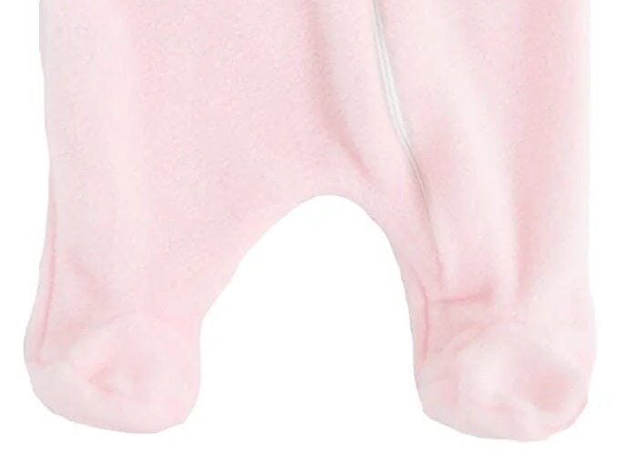 Pink Fleece Pramsuit Snowsuit / Pramsuit Little Lumps 