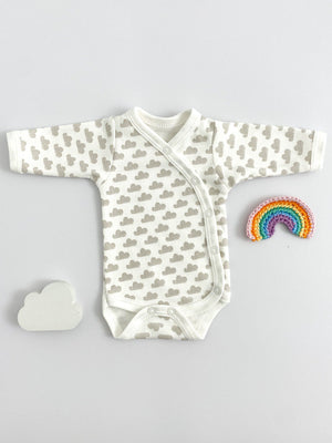 Bodysuit, Silver Cloud, Premium 100% Organic Cotton Bodysuit / Vest Tiny & Small 