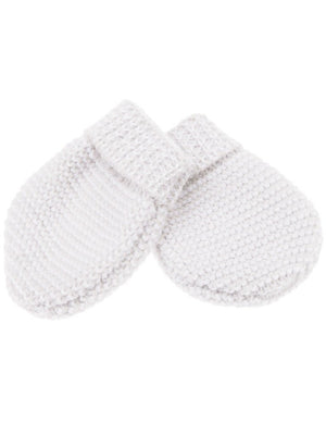 Cotton Knitted White Gloves/Mittens Mittens La Manufacture de Layette 