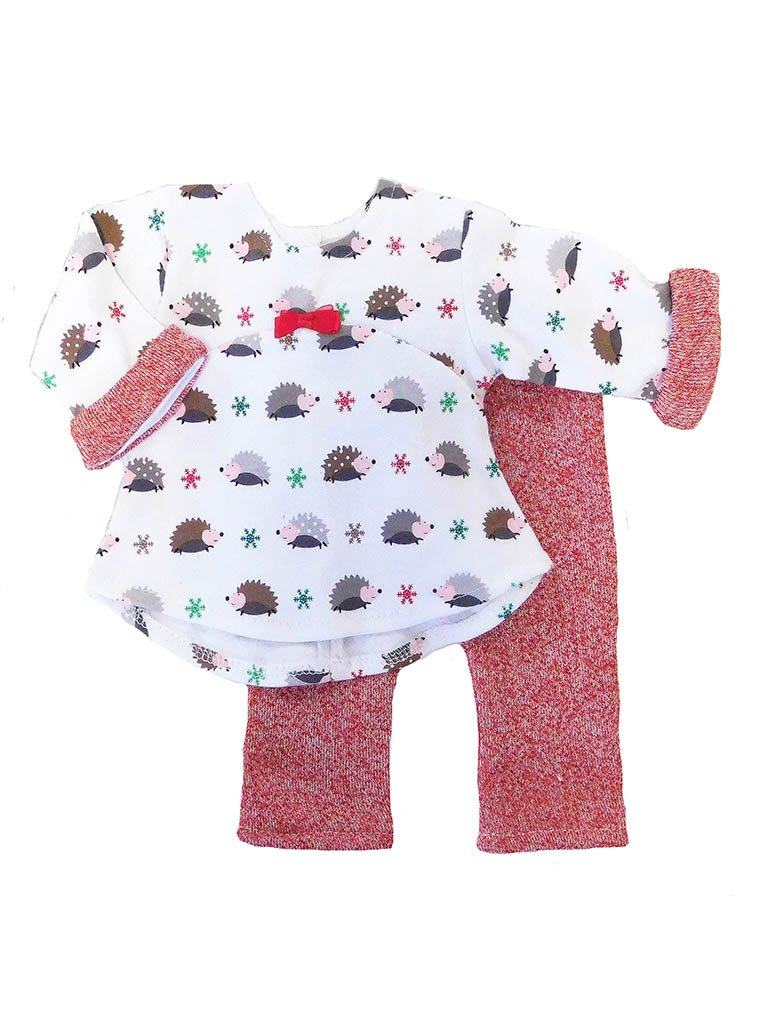 Christmas Hedgehog 2 Piece Set - Dress & Leggings Set Little Mouse Baby Clothing & Gifts 